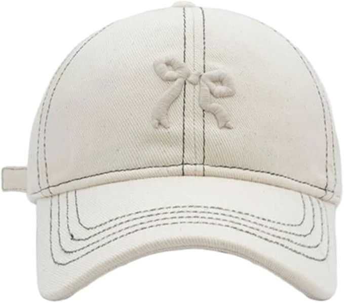 Women's Baseball Cap with Bow Ribbon, Adjustable | Amazon (US)