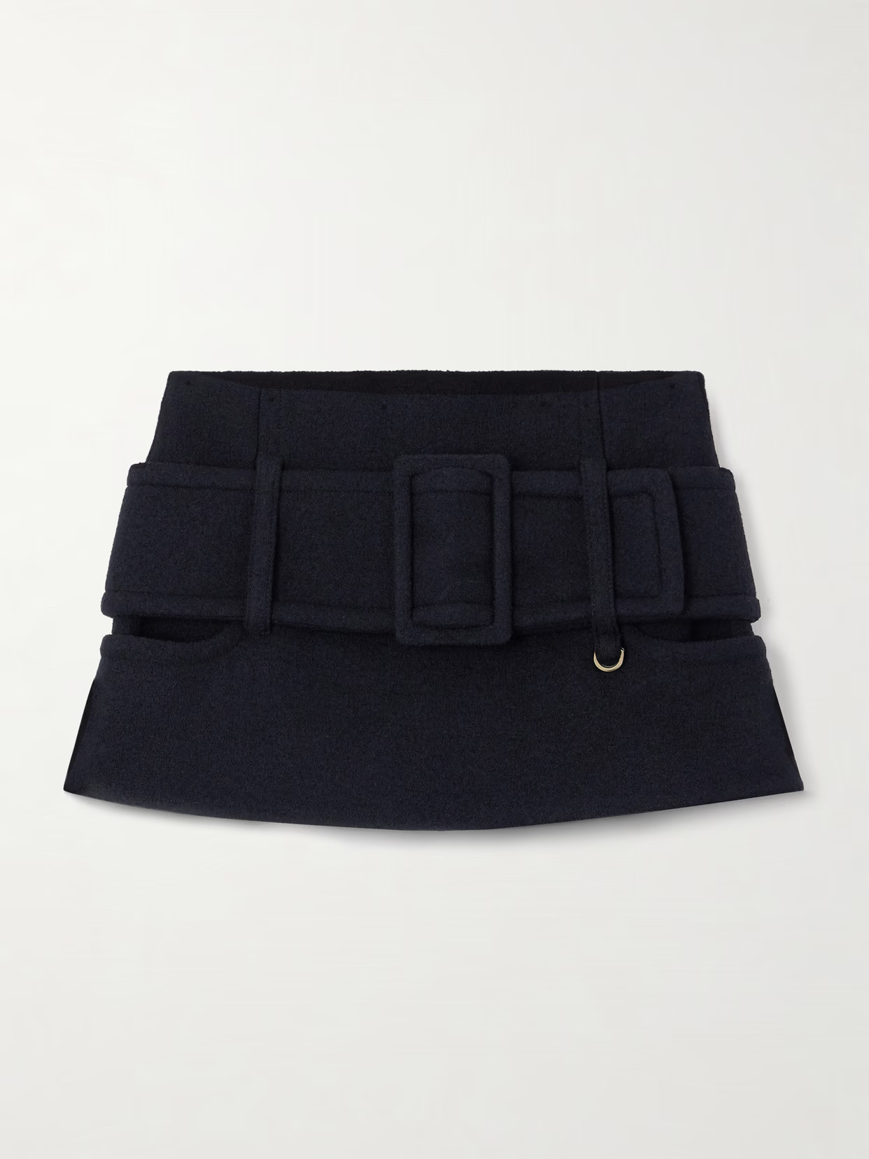 Patou - Belted Wool Mini Skirt - Black | NET-A-PORTER (US)
