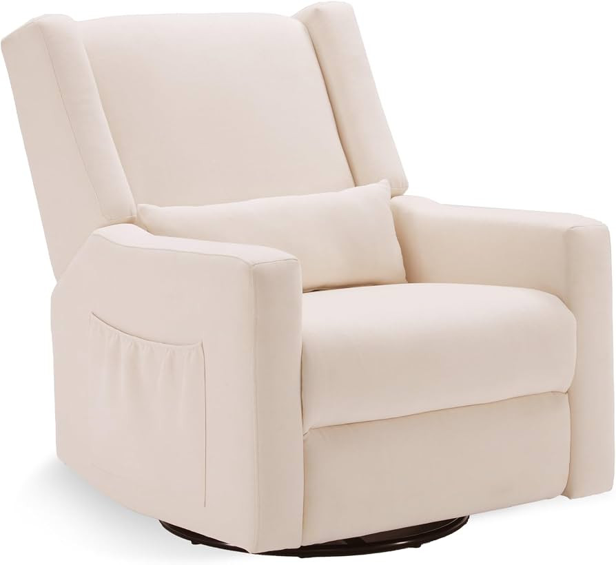 Tbfit 32" Nursery Rocking Chair, 360\u00b0 Swivel Recliner Chair with Lumbar Support for Bedroom,... | Amazon (US)