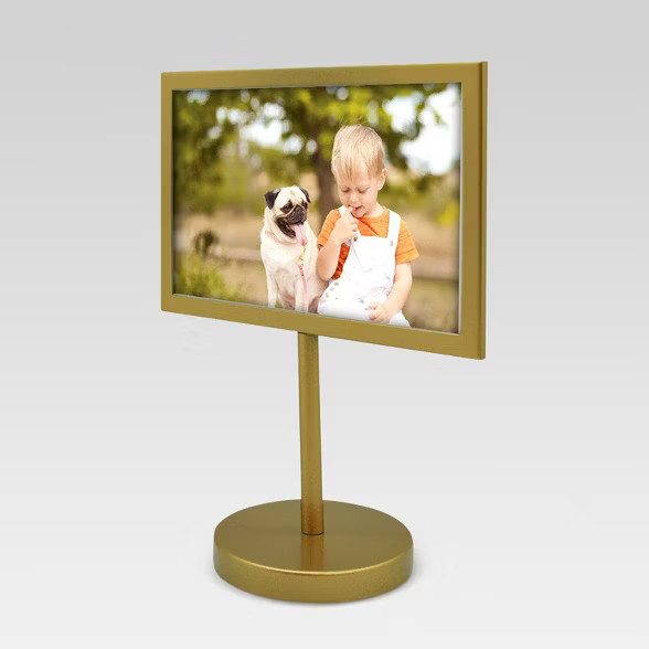 4" x 6" Pedestal Single Picture Frame Brass - Project 62™ | Target
