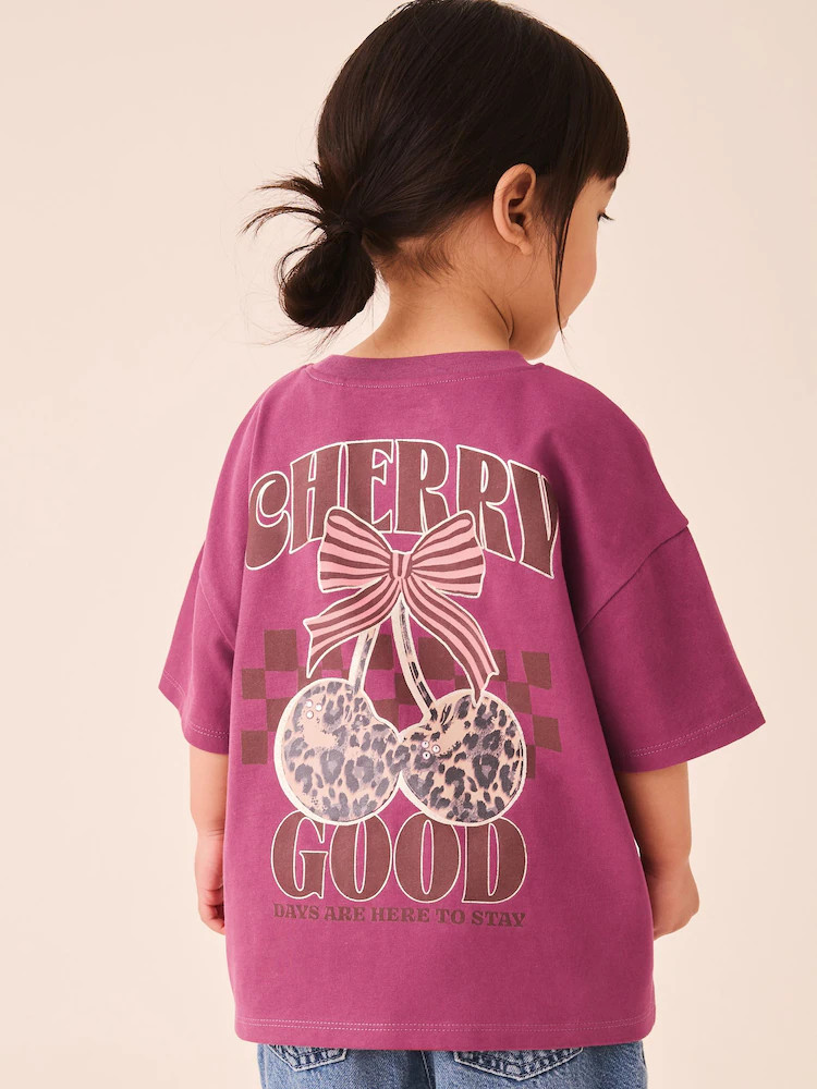 Berry Red Cherry Short Sleeve T-Shirt (3mths-7yrs) | Next US