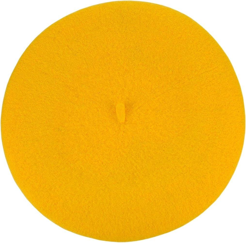 Amazon.com: NYFASHION101 French Style Lightweight Casual Classic Solid Color Wool Beret, Burgundy... | Amazon (US)