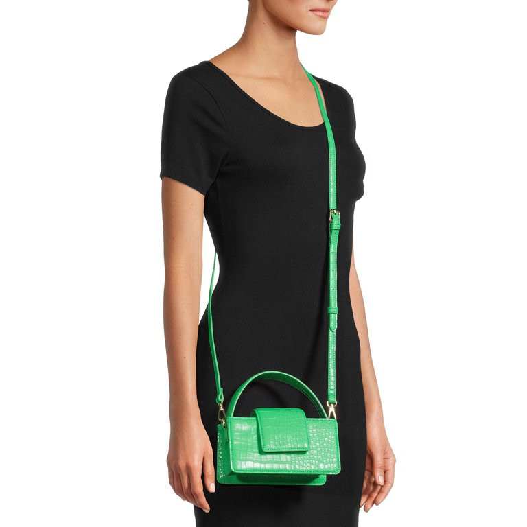 No Boundaries Contemporary Top Handle Crossbody Bag - Walmart.com | Walmart (US)