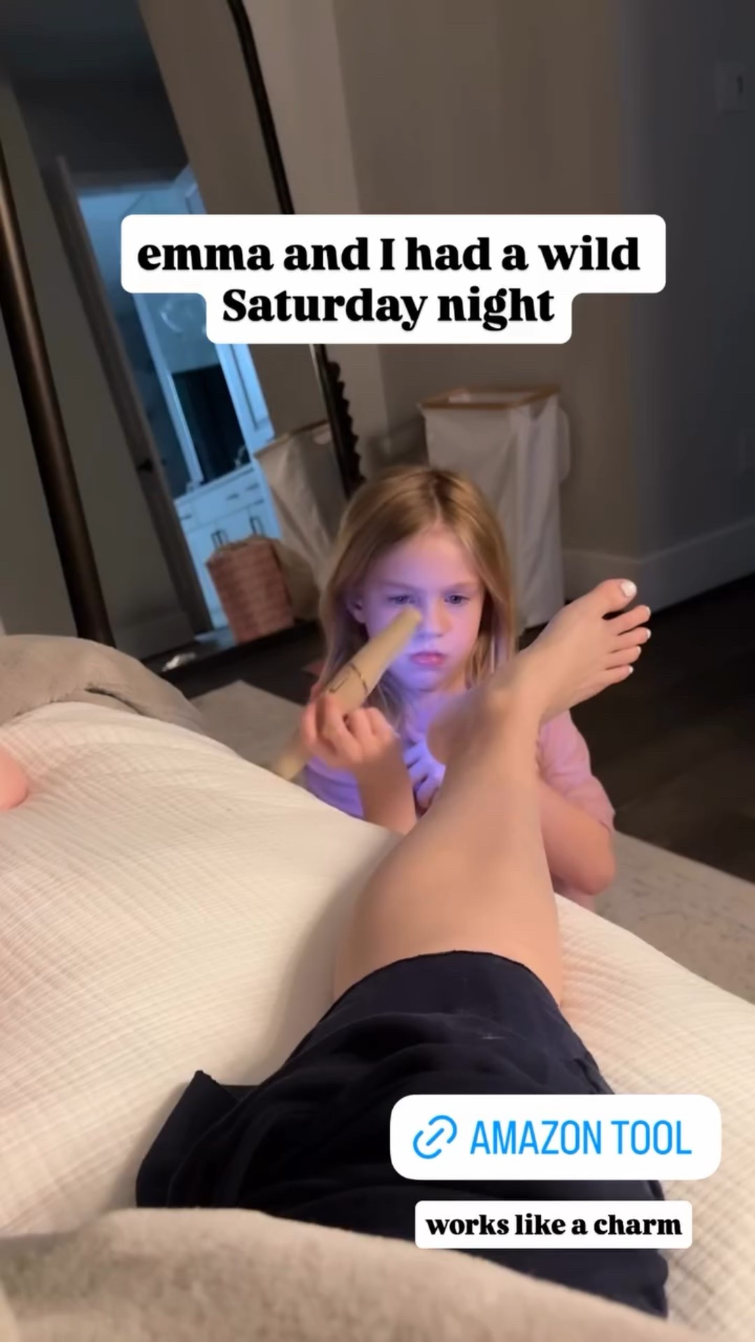 Wild Saturday night with Emma 😂😂 Happy with how well this callus remover works though! 

#LTKmomlife #LTKBeauty #LTKOver40