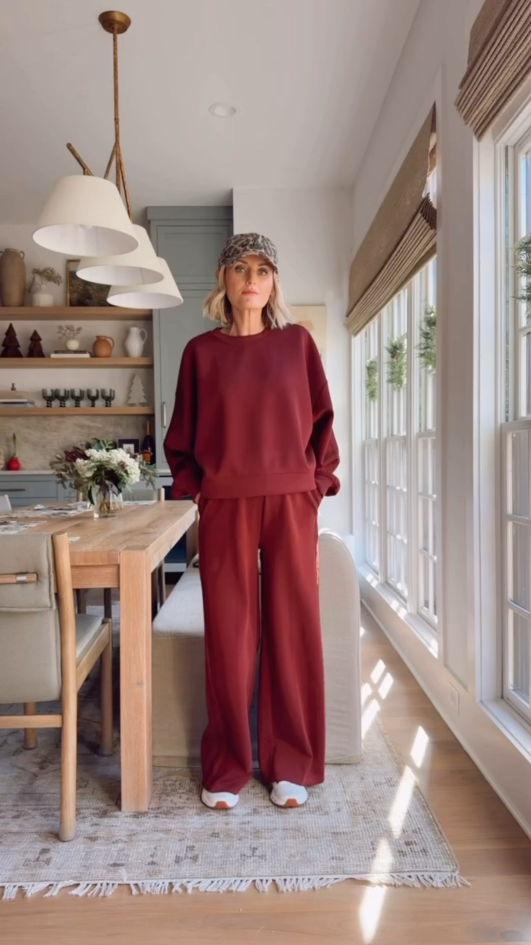 Love the lace detailing on the sides of this maroon lounge set! This is such a cute travel outfit for the holidays with this color, but also a great lounge set in general for winter!

Loverly Grey, Target, loungewear, lounge set, travel outfit, airport outfit, winter outfit 

#LTKTravel #LTKSeasonal