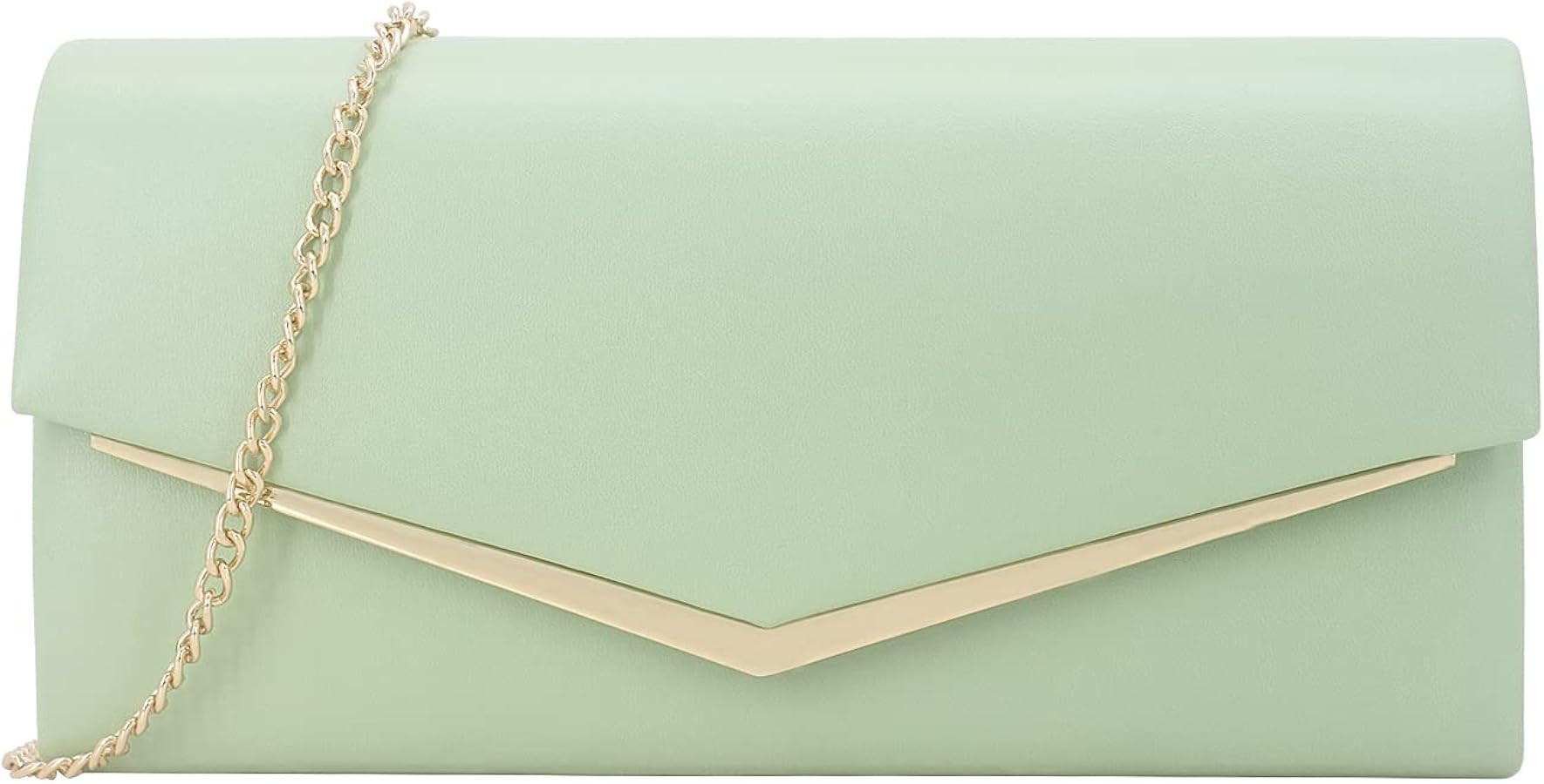 Women’s Evening Handbag Vegan Leather Ladies Envelope Clutch Classic Elegant Purse Bags | Amazon (US)