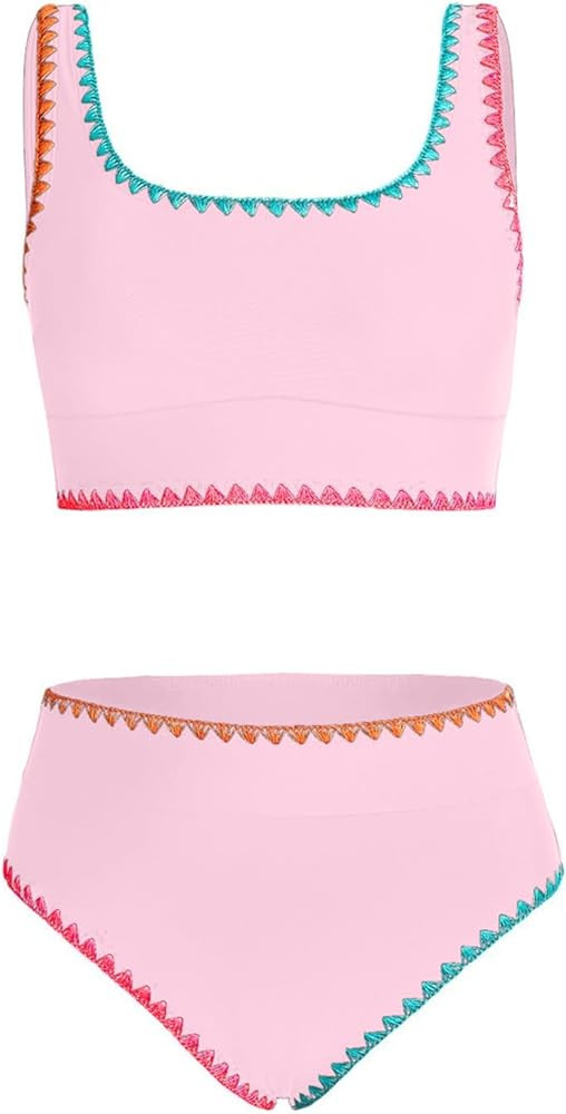 blibean Teen Girls Swimsuits Two Piece Bikini Sets with Chest Pad Size 6-15 Years | Amazon (US)