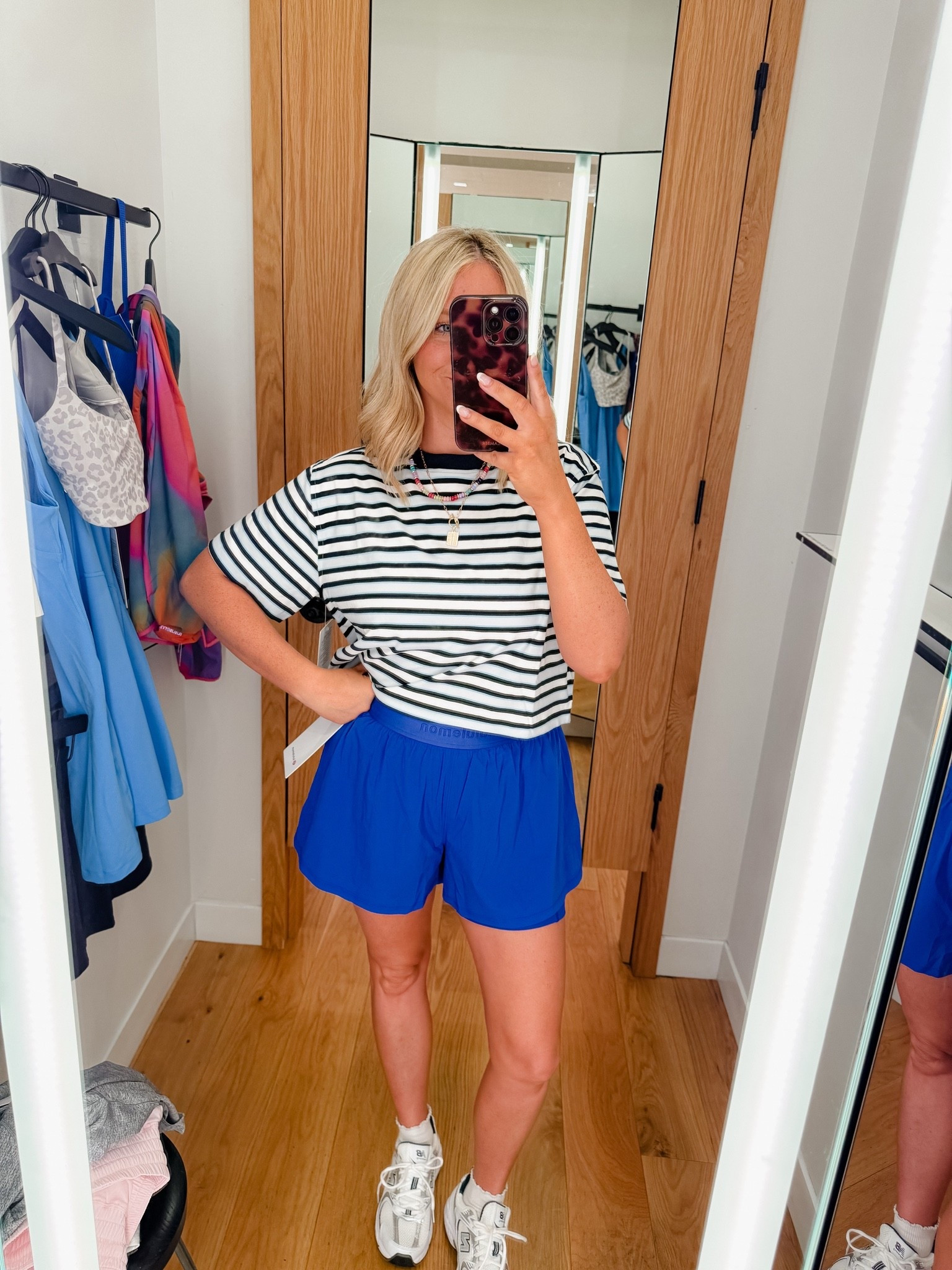New crop cotton tee in blue stripe! Wearing a M 💙

#LTKootd