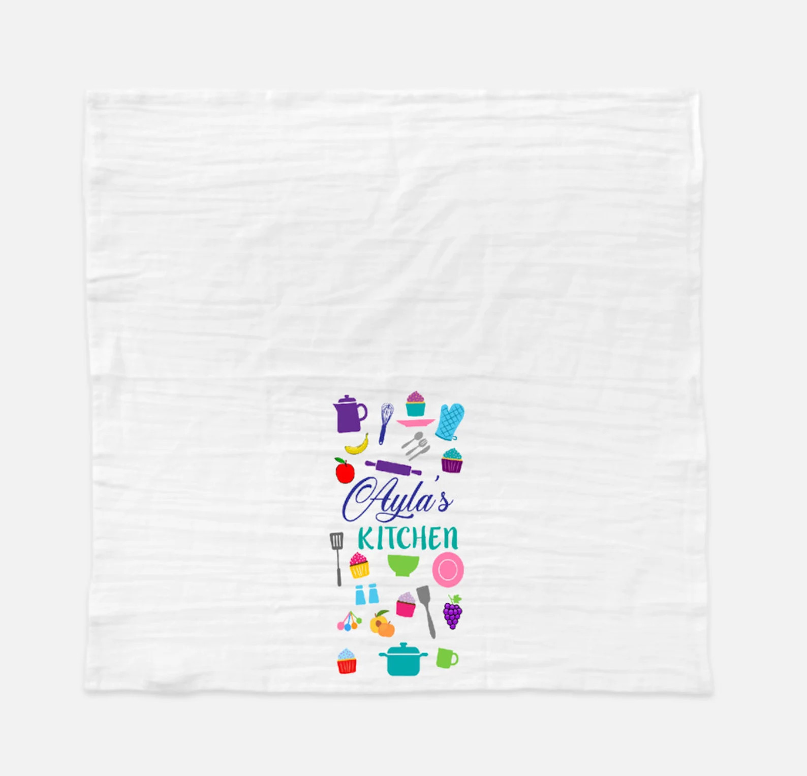 Personalized Tea Towel, Play Kitchen Accessory, Toddler Kitchen Accessory, Custom Kid Kitchen Tea... | Etsy (US)