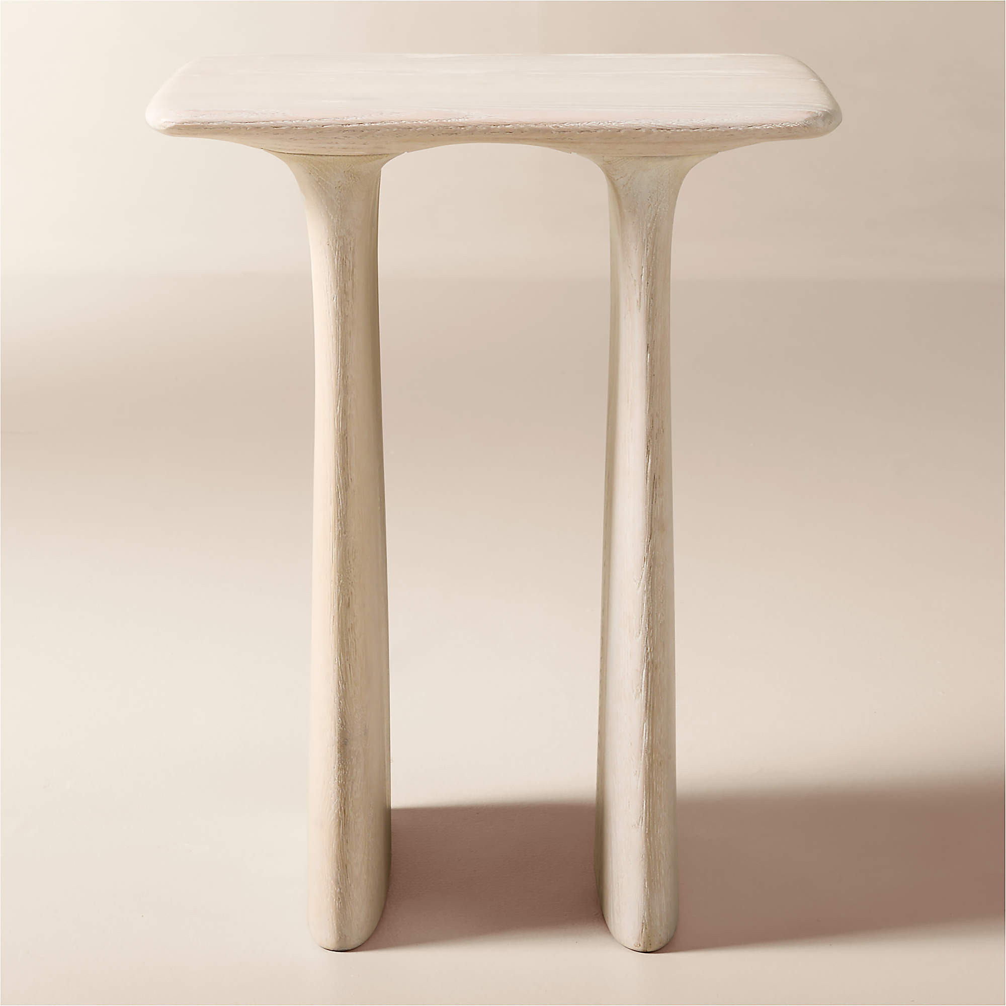 Almera Whitewashed Oak Side Table | CB2 | CB2