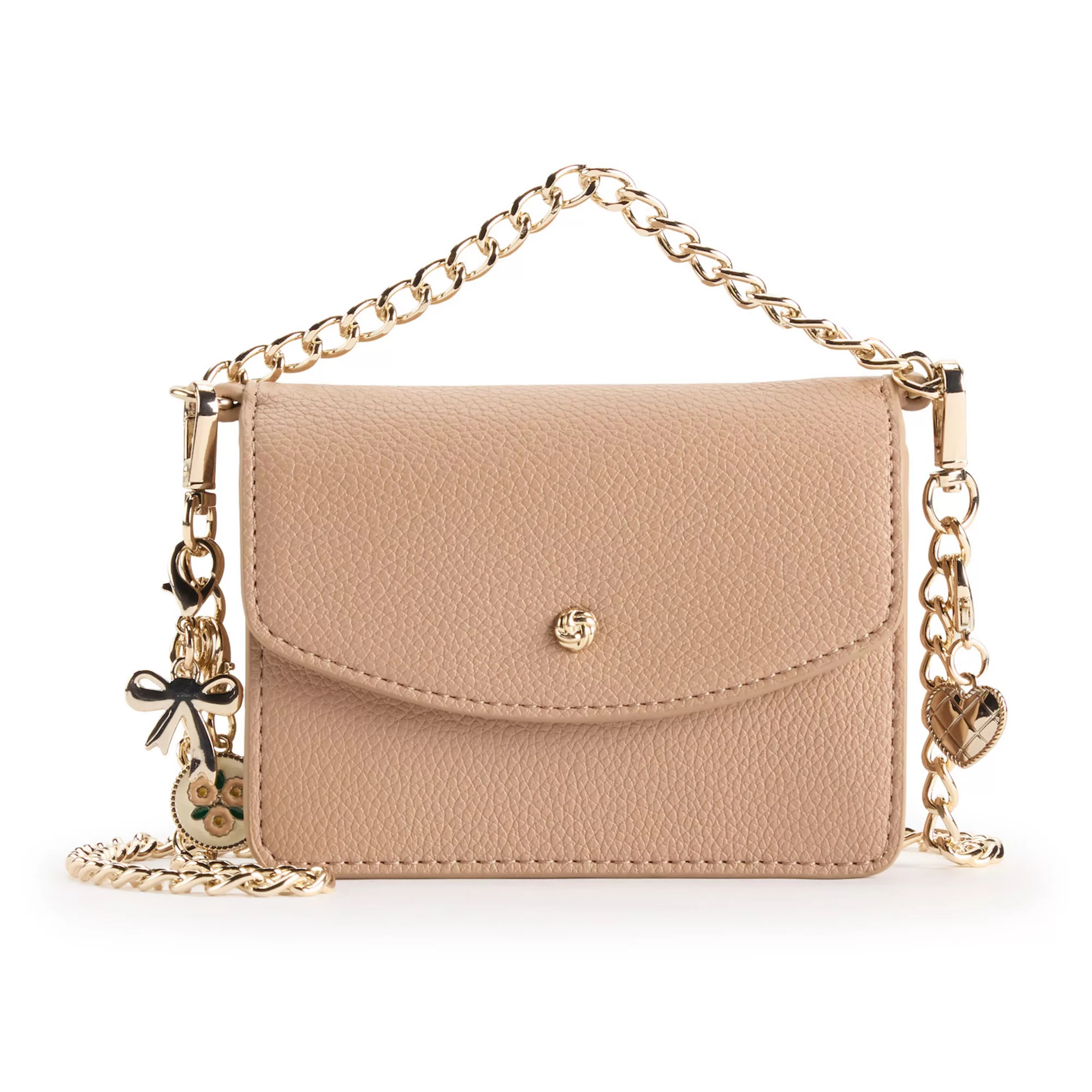 LC Lauren Conrad Flap Chain WOS Crossbody Bag & Charms Set | Kohl's