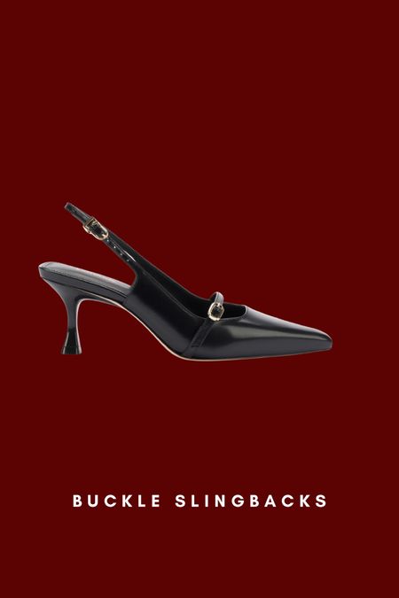 Black buckle sling back heels

#LTKfindsunder100 #LTKworkwear #LTKshoecrush