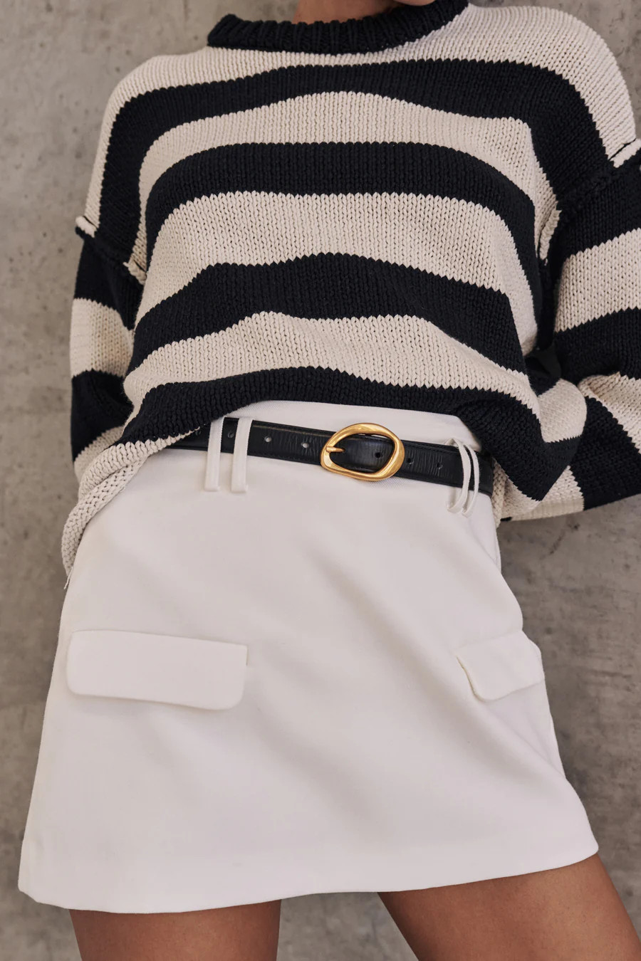 MARGOT BLACK LEATHER BELT | DISSH