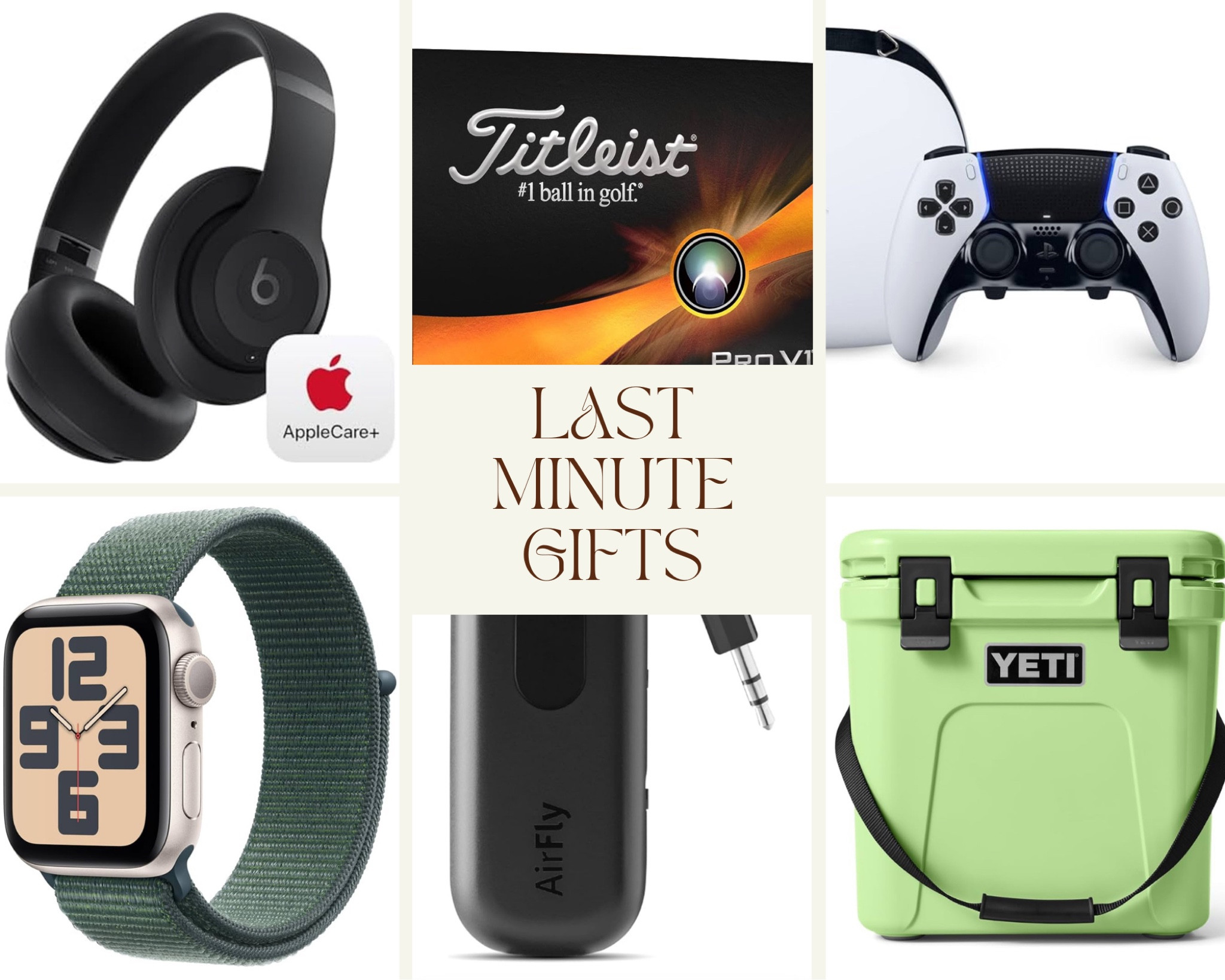 Last minute men’s gifts Amazon prime!
Golf balls Titleist
Beats Pro
Video game controllers
Yeti cooler 
Apple Smart Watch
Oura smart ring 
Twelve South airfly Bluetooth AirPods

#LTKFindsUnder100 #LTKGiftGuide #LTKHoliday