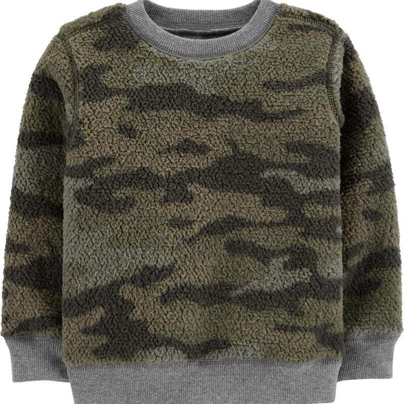 Camo Sherpa Pullover Sweatshirt | Carter's