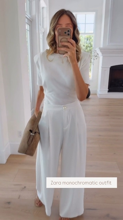 Zara monochromatic outfit 
Neutral and beautiful, perfect base to layer with for the start of fall. Runs true to size, I’m wearing size small

#LTKootd #LTKU #LTKOver40