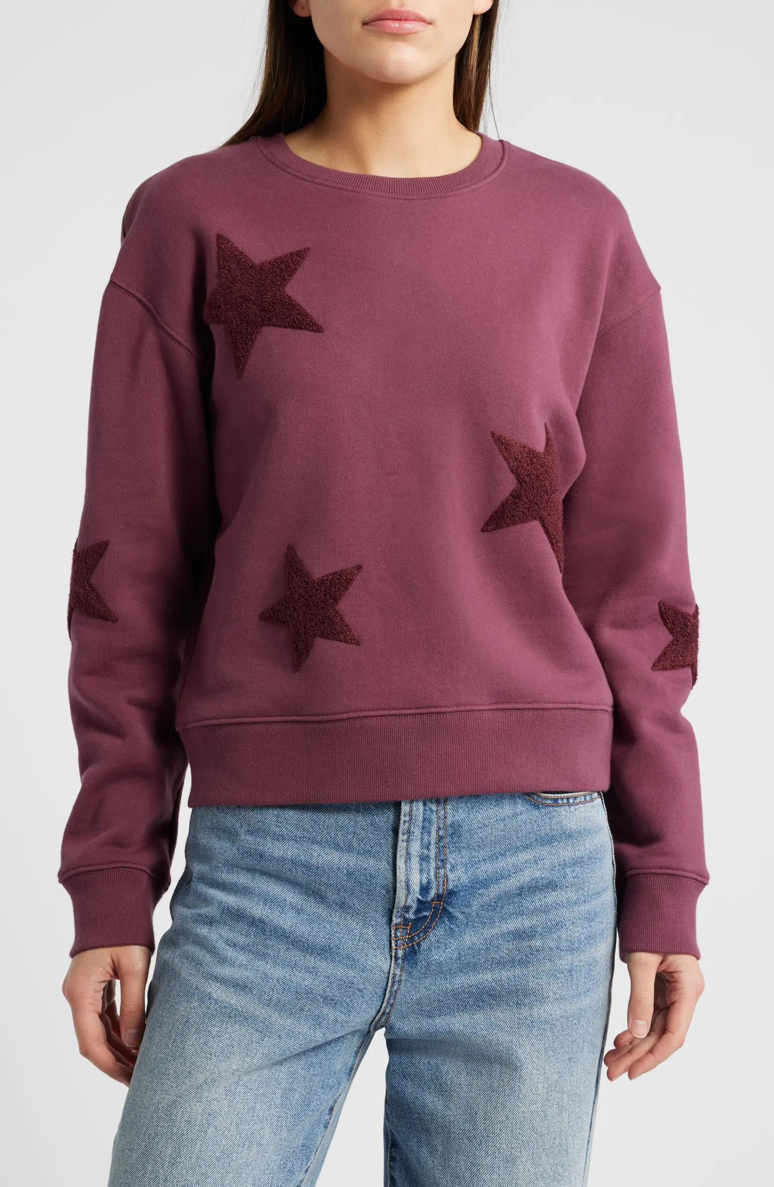 Sonia Star Appliqué Cotton Sweatshirt | Nordstrom
