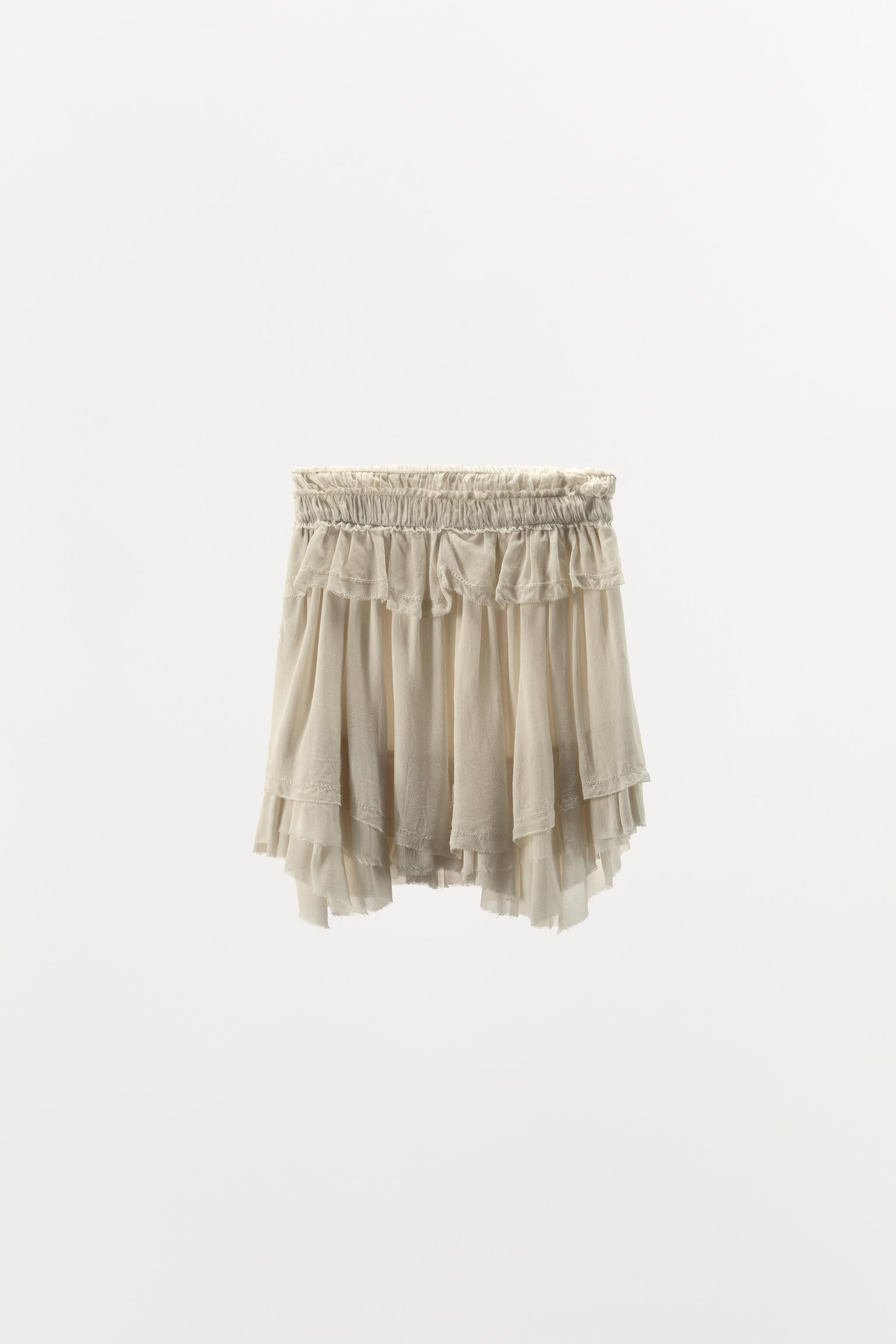 LIMITED EDITION GEORGETTE RUFFLE SKIRT | Zara US