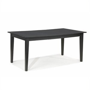 Homestyles Arts & Crafts Wood Dining Table in Black | Homesquare