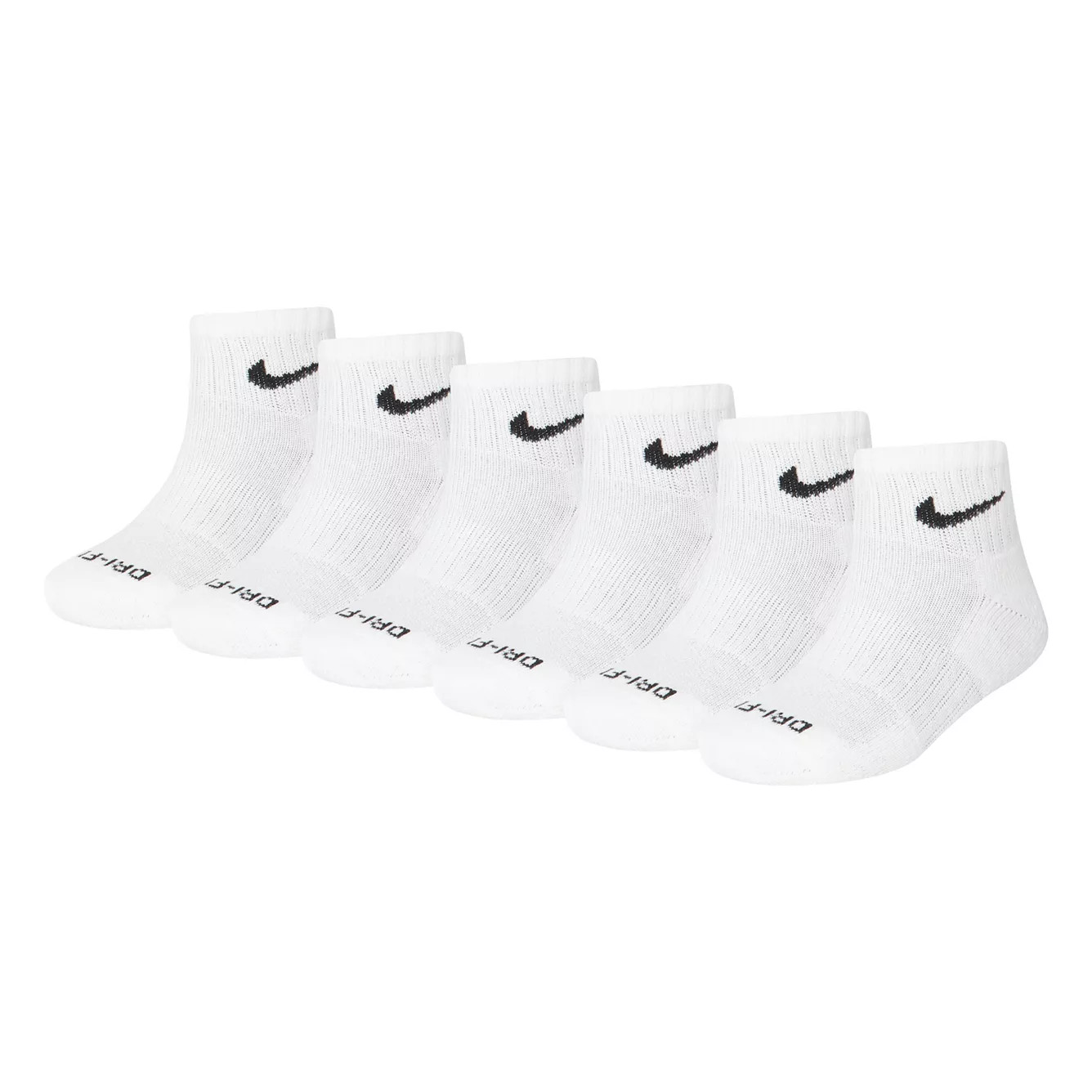 Kids Nike 6-pk. Dri-FIT Performance Quarter Socks | Kohl's