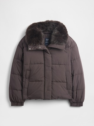 Faux Fur-Trim Puffer Jacket | Gap (US)