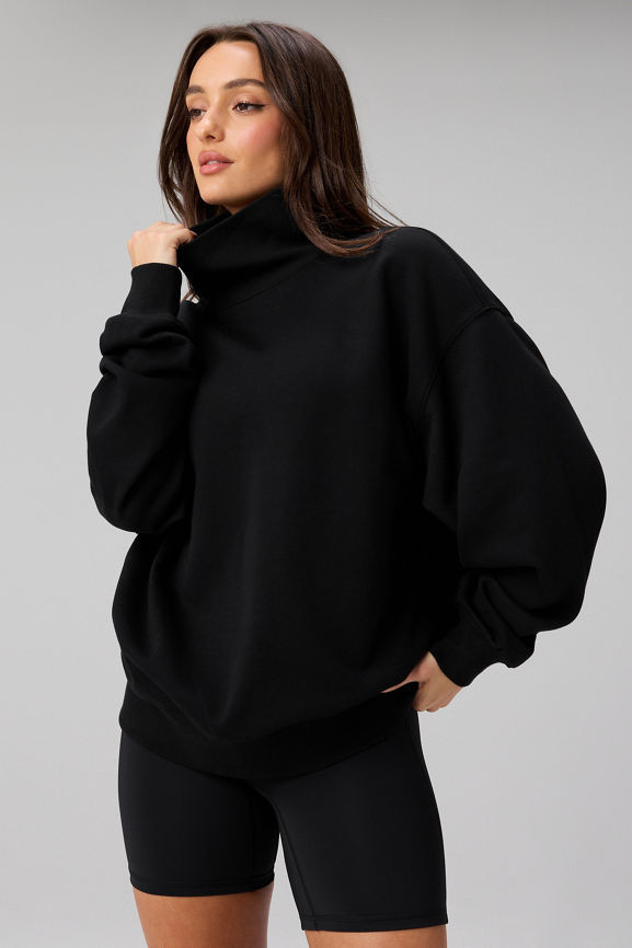 Cozy Fleece Oversized Turtleneck Sweatshirt | Fabletics