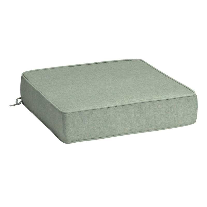 Spa Blue Premium Woven Outdoor Deep Seat Cushion | At Home