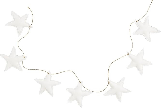 Amazon.com: Mud Pie Cream Star Garland, 5.5" x 60" : Home & Kitchen | Amazon (US)