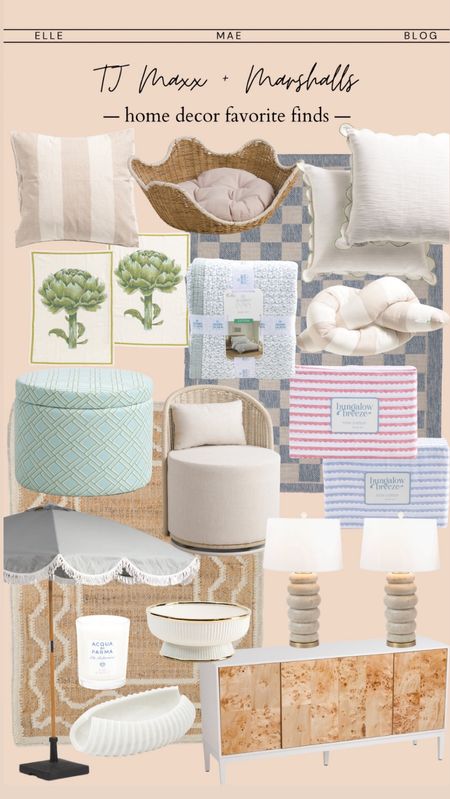 TJ Maxx + Marshalls home decor favorite finds // spring // summer // coastal // rattan // scalloped // refresh // blues // neutral // Nancy Myers aesthetic // grand millennial // coastal grandmother // Mother’s Day 

#LTKGiftGuide #LTKhome #LTKSeasonal