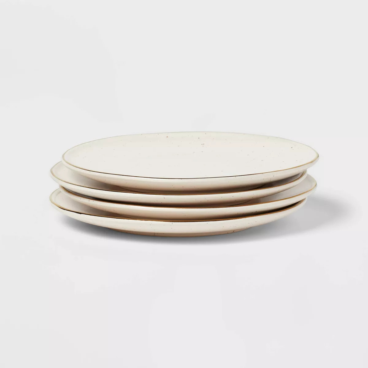 4pk Ceramic Appetizer Plates Ivory/Gold - Threshold™ | Target