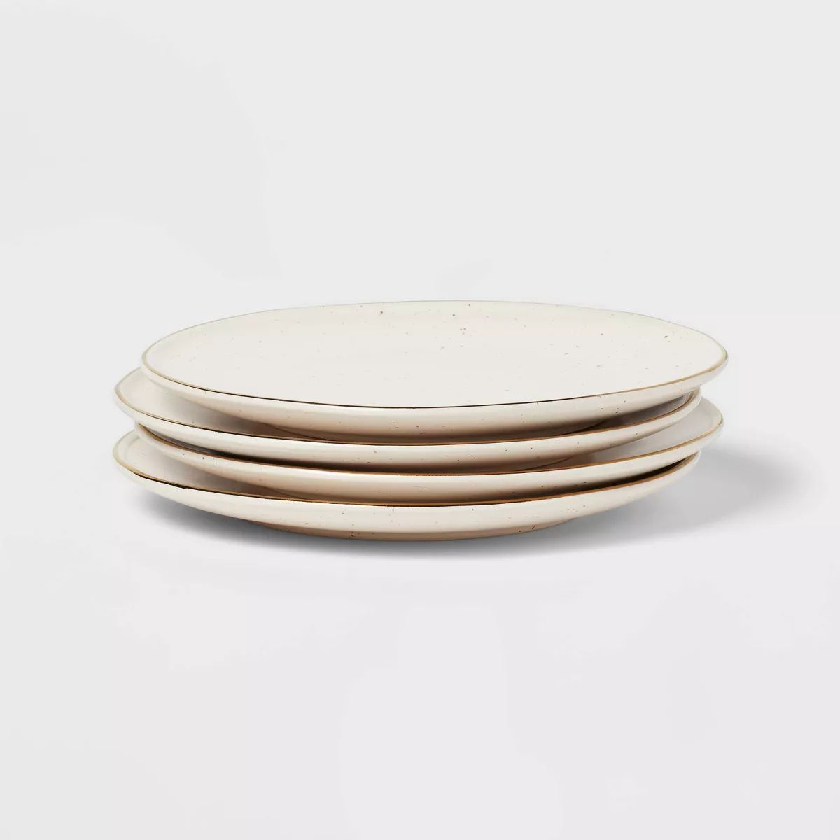 4pk Ceramic Appetizer Plates Ivory/Gold - Threshold™ | Target