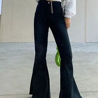 Frayed Bell-Bottom Jeans | YesStyle Global