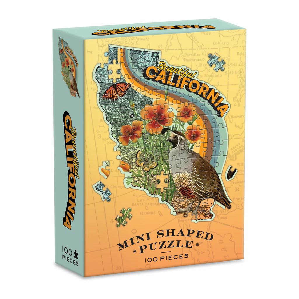 Wendy Gold California 100 Piece Mini Shaped Jigsaw Puzzle | Galison