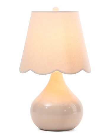 24in Scalloped Shade Ceramic Lamp | Bedroom | Marshalls | Marshalls