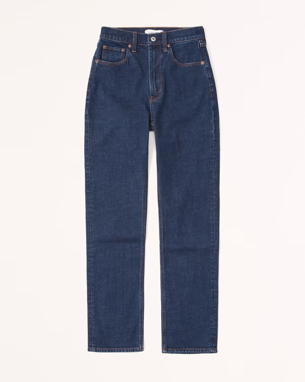 Ultra High Rise Ankle Straight Jean | Abercrombie & Fitch (US)