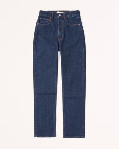Ultra High Rise Ankle Straight Jean | Abercrombie & Fitch (US)