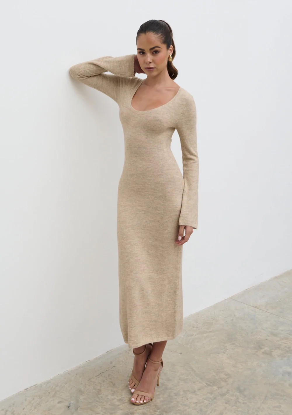 Clara Scoop Neck Knit Dress | Pretty Lavish (UK)