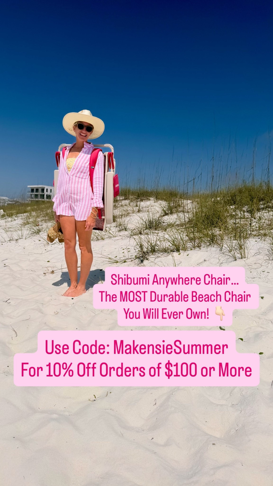 Shibumi Anywhere Chair… 🩷🧡💛

Comment ☀️CHAIR☀️ for the Link to Shop & Use Code: “MakensieSummer” for 10% Off Orders of $100 or More!! (Code Active Until 5/7/26) 

The Most Comfortable, Durable Beach Chair You Will Ever Own! Light Weight at Only 8 lbs, Clip 2 Chairs Together to Make Beach Days Even Easier! #Ad #30A #Shibumi #ShibumiAnywhereChair 

#LTKTravel #LTKootd #LTKSwim