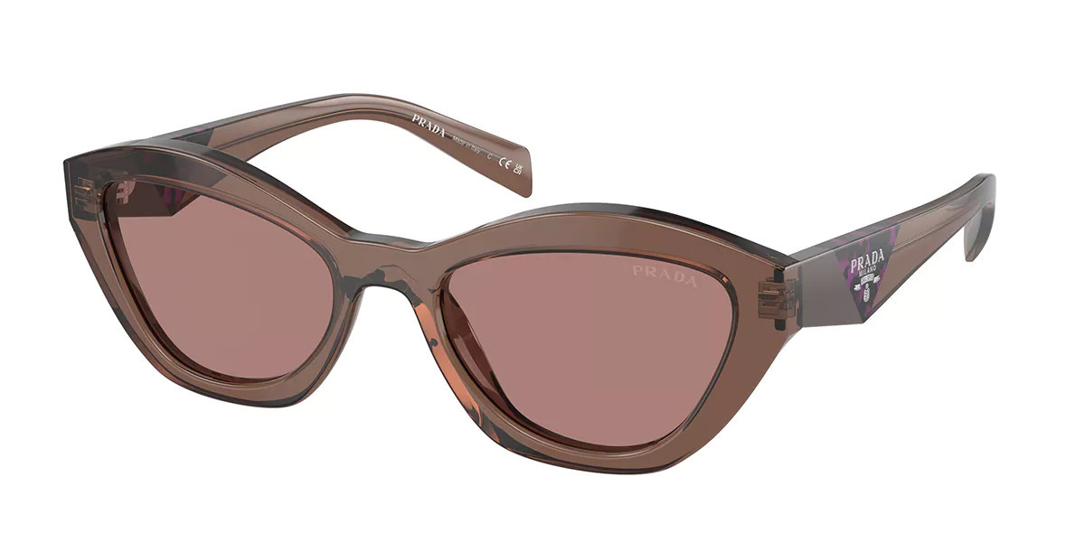 Prada PR A02S 17O60B Women’s Sunglasses Brown Size 52 | SmartBuyGlasses Global
