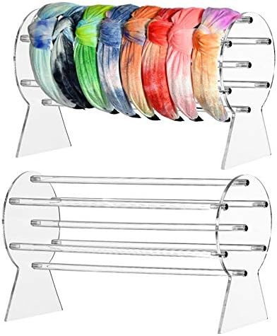 2 Packs Clear Headband Holder Organizer Acrylic Headband and Hair Accessory Jewelry Organizer for... | Amazon (US)