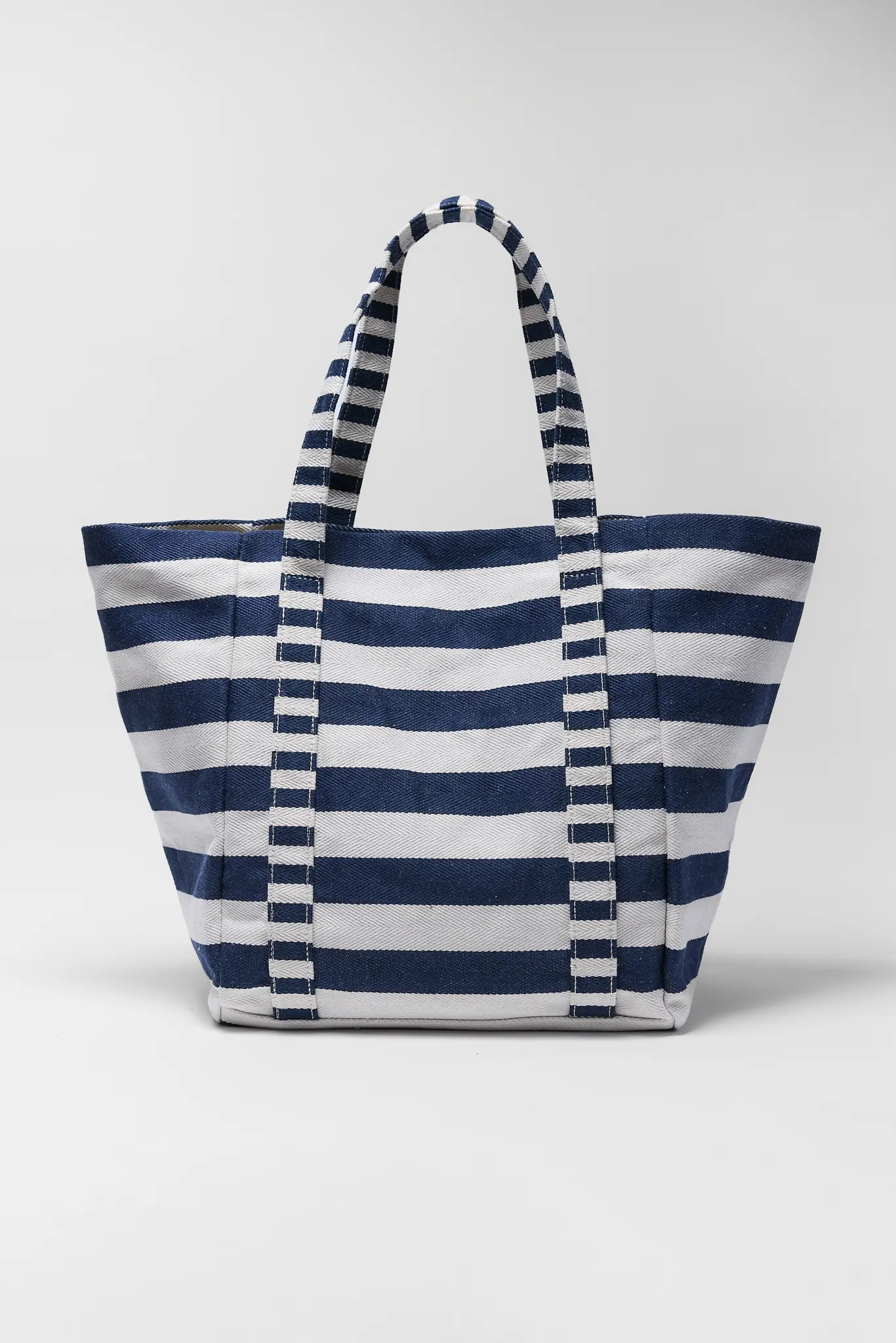 Navy Striped Tote Bag | Avara