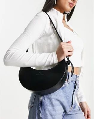 Armani Exchange leather shoulder bag in black | ASOS (Global)