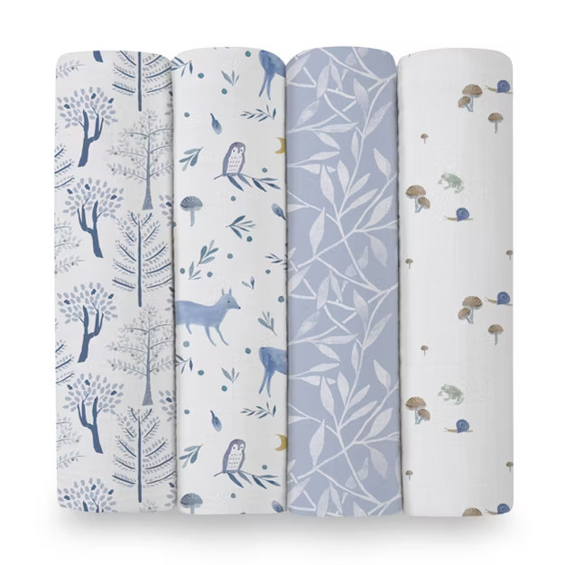 aden + anais  Essentials Organic Swaddle Blanket -Outdoors -  4pk | Target