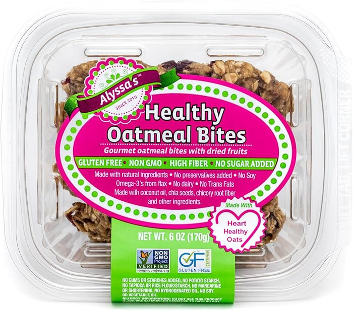 Alyssa’s Oatmeal Bites ⎸ Gluten Free Cookies, Healthy Snacks from The Bakery ⎸ Sugar Free S... | Amazon (US)