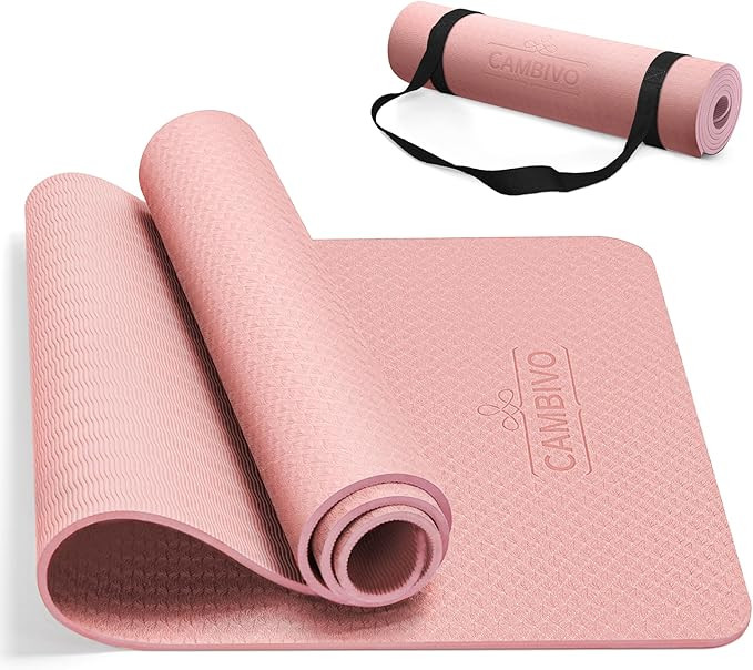 CAMBIVO Yoga Mat for Women Men Kids, 1/3 & 1/4 & 2/5 Inch Extra Thick Yoga Mat Non Slip, 72" x 24... | Amazon (US)