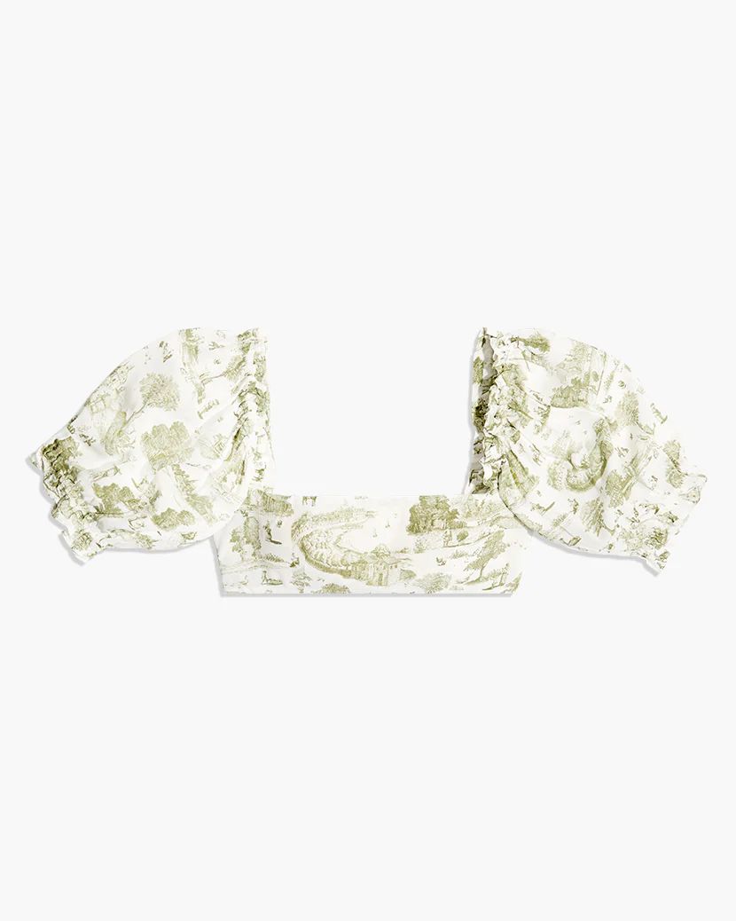 Coco Vintage Toile Top - S Sage Multi | We Wore What