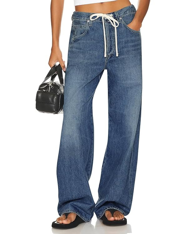 PLNOTME Baggy Wide Leg Jeans Boyfriend High Waisted Mom Denim Pants | Amazon (US)