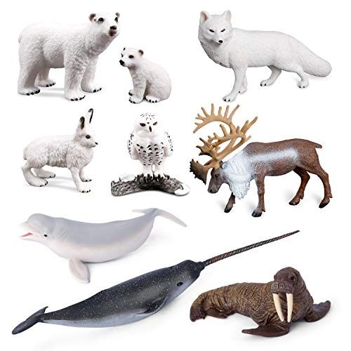 Volnau Sea Creature Toys 9PCS Arctic Circle Ocean Sea Animal Figurines for Toddlers Kids Christma... | Amazon (US)