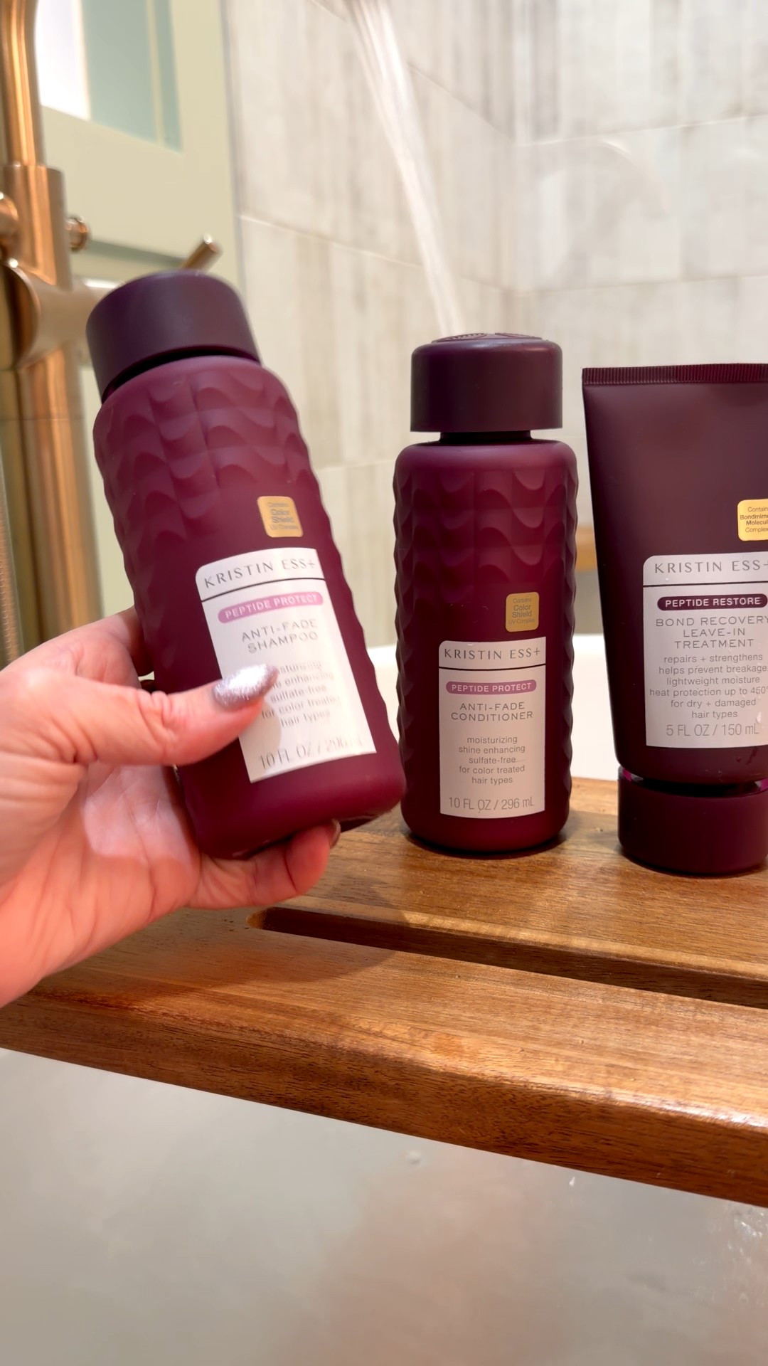 Anti fade Kristin Ess shampoo and conditioner 👏🤍