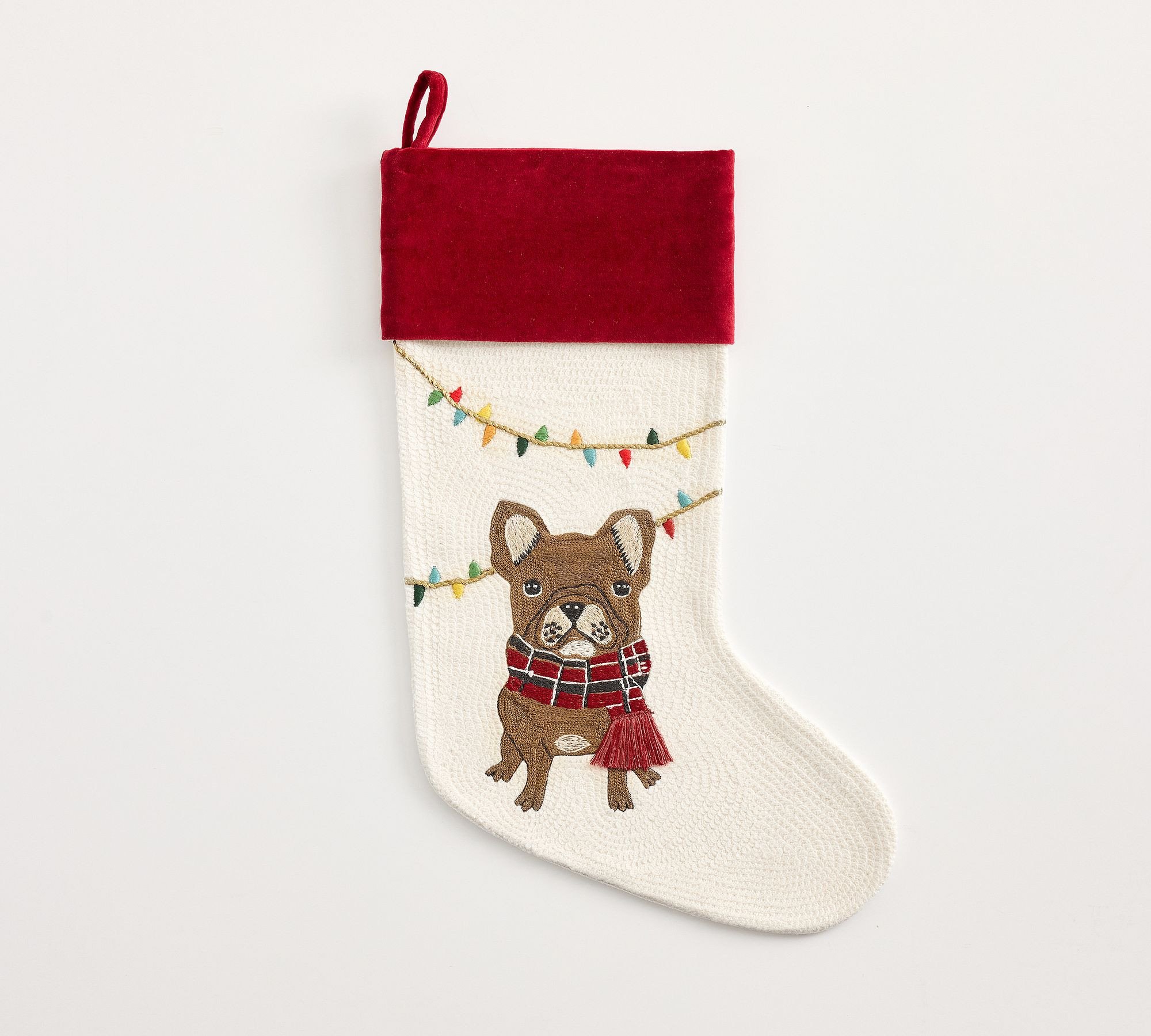 Holiday Icons Crewel Stockings | Pottery Barn (US)